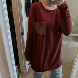 Tunic with elbow patches